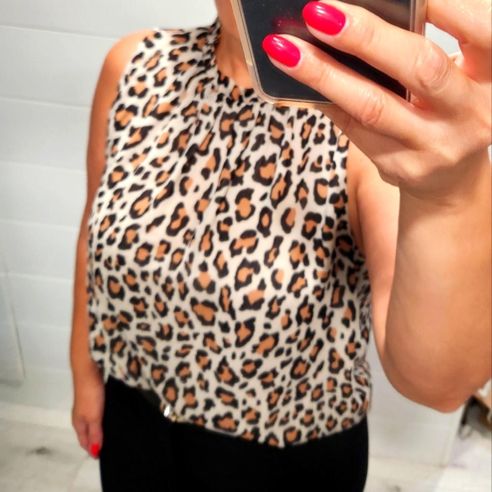 Cheetah Blouse XL